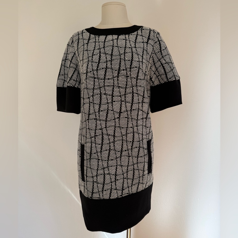 Banana Republic Black and White Patterned Dress
